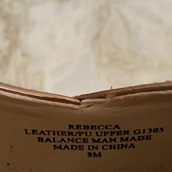 Paris Hilton Rebecca Camel Suede/Copper/Tan Leather Platform Pumps - Picture 9 of 13